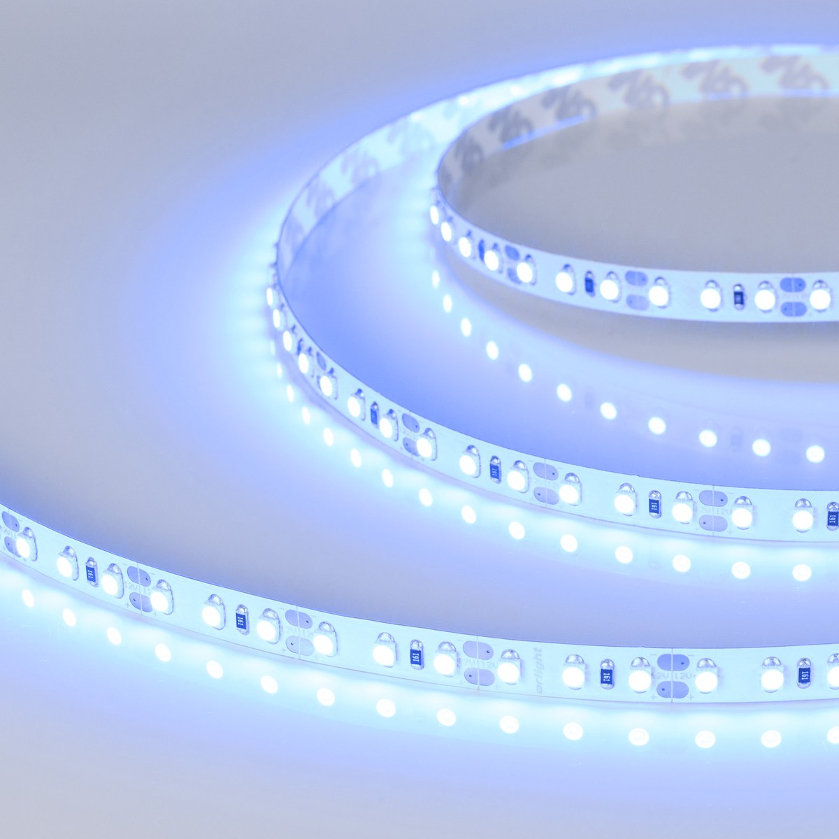 Светодиодная лента RT-A120-8mm 12V Blue (9.6 W/m, IP20, 5m)