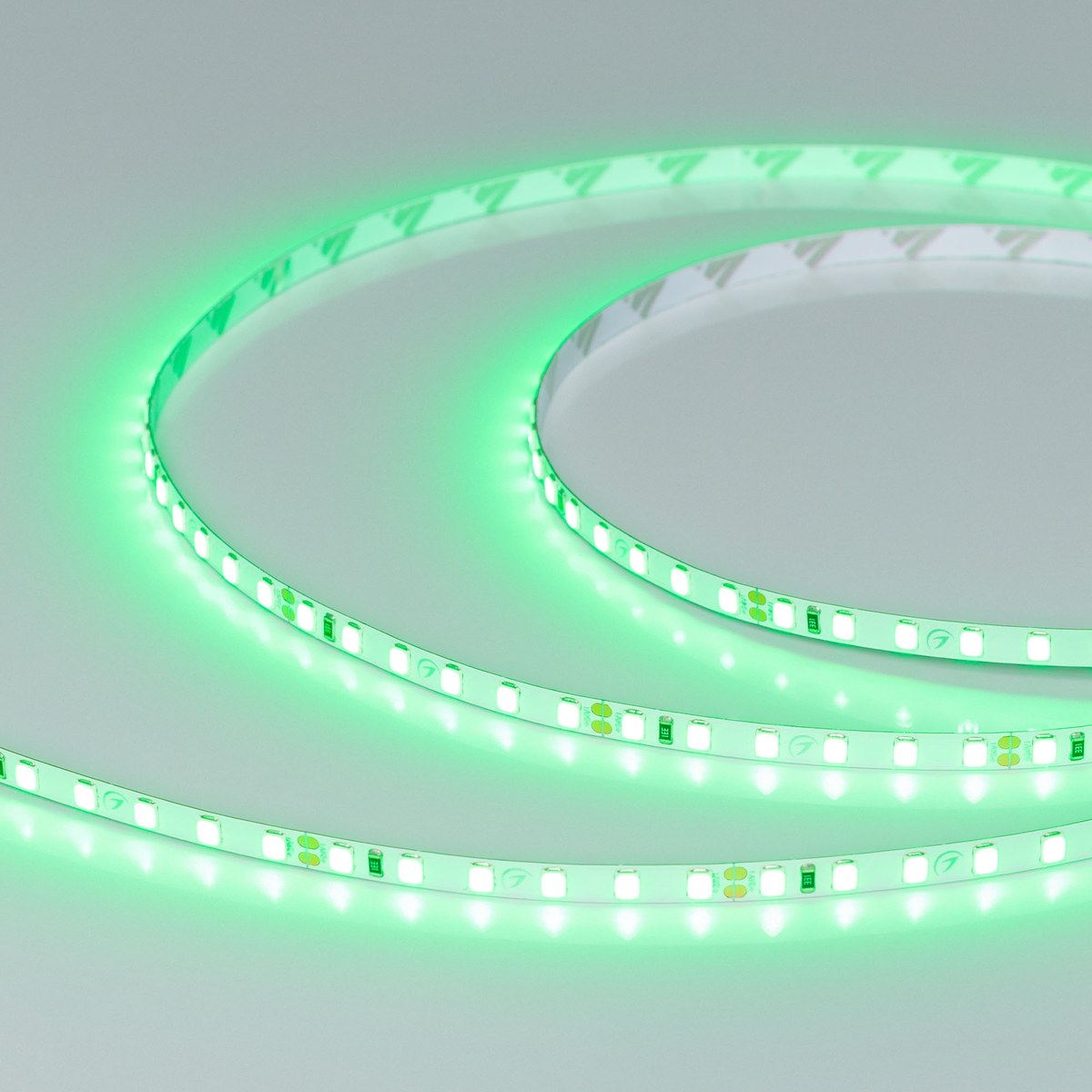 Светодиодная лента RT-A120-5mm 24V Green (9.6 W/m, IP20, 2835, 5m)