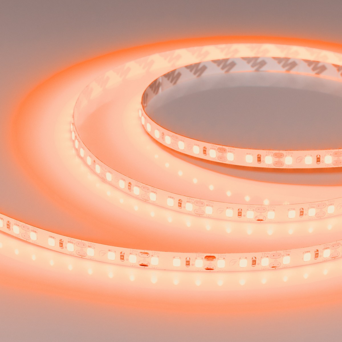 Светодиодная лента RT-A120-8mm 12V Orange (9.6 W/m, IP20, 2835, 5m)