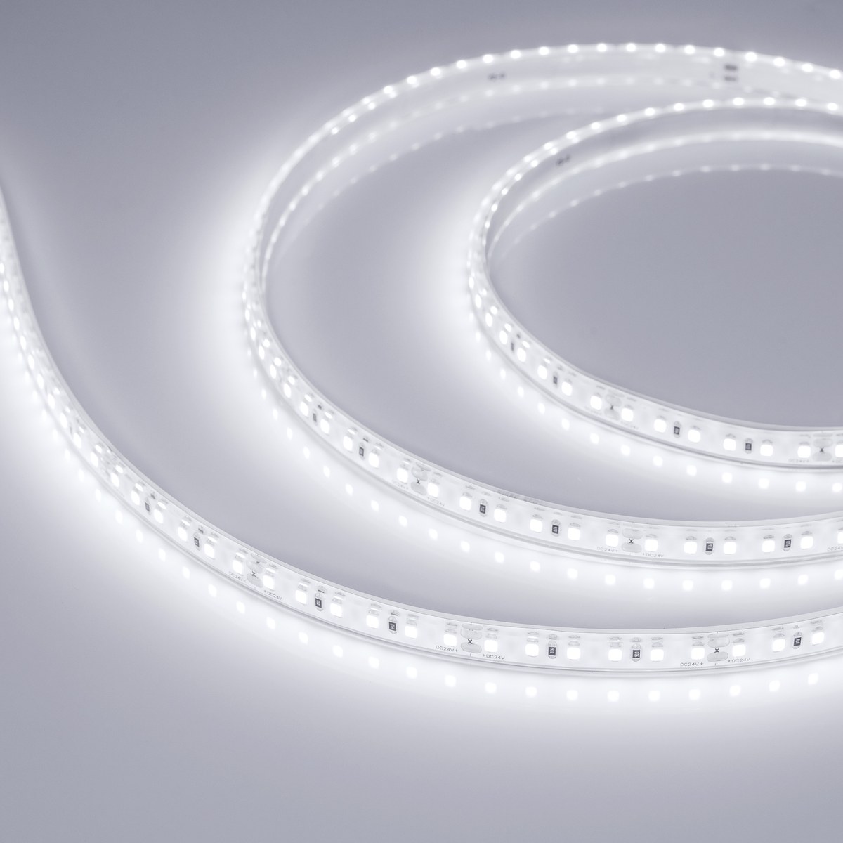 Светодиодная лента герметичная RTW-PU-A120-10.5mm 24V White6000 (16.8 W/m, IP68, Wire 2m, 5m)