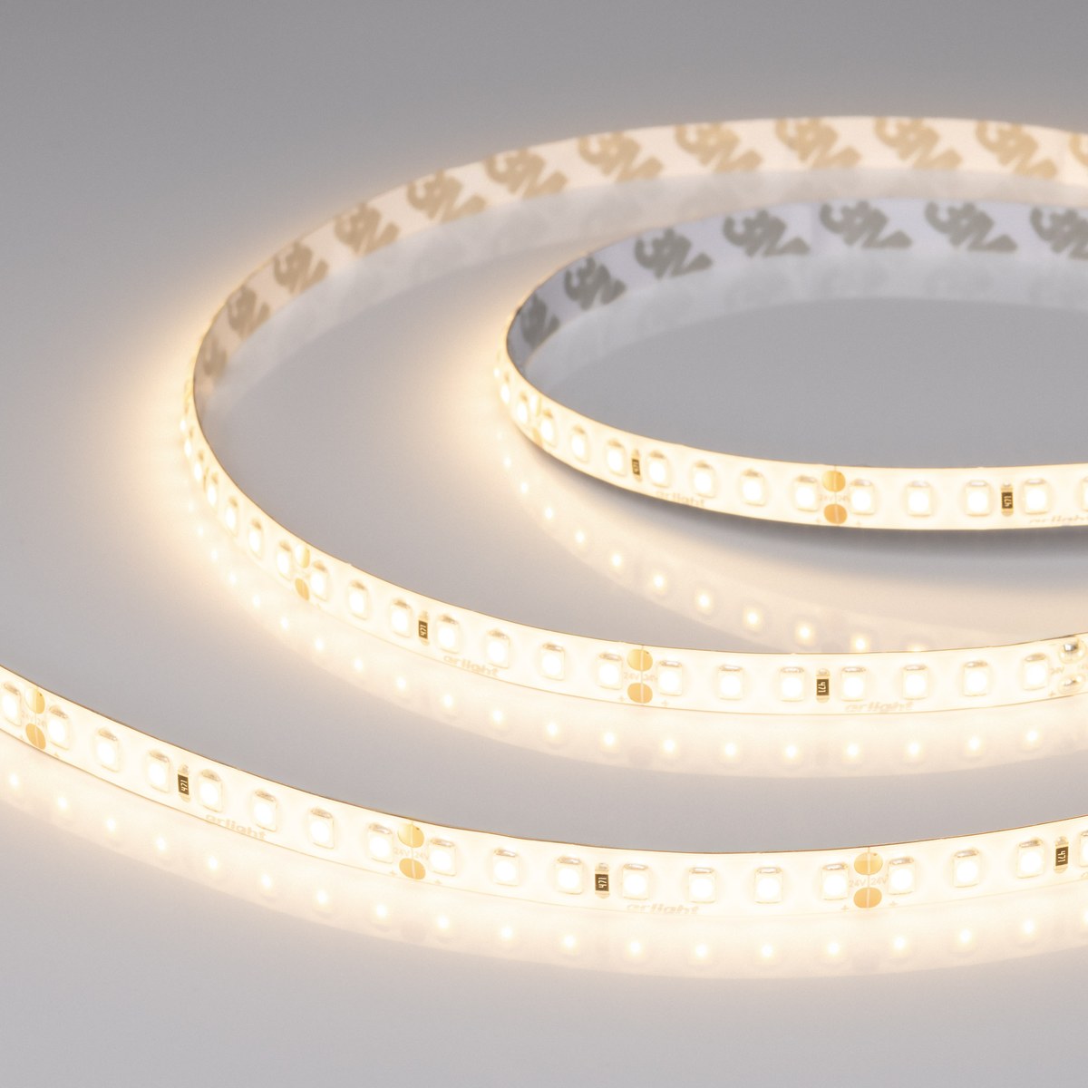 Светодиодная лента герметичная RTW-SE-A140-8mm 24V Warm3000 (5 W/m, IP65, 5m)