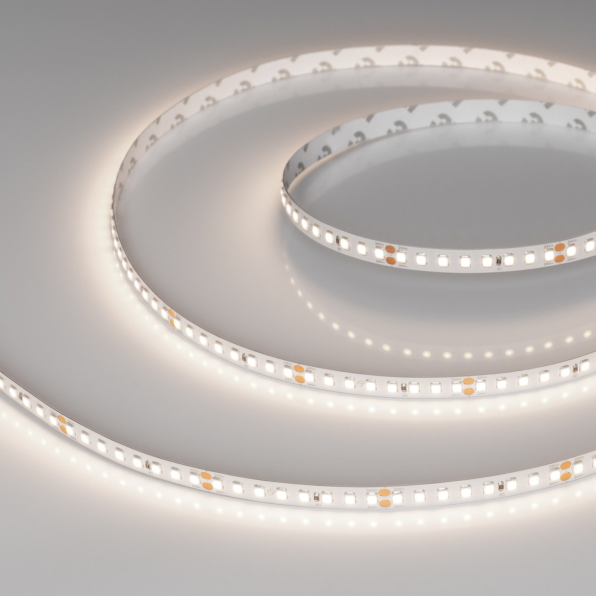 Светодиодная лента RT-A160-8mm 24V Day4000 (12 W/m, IP20, 2835, 50m)