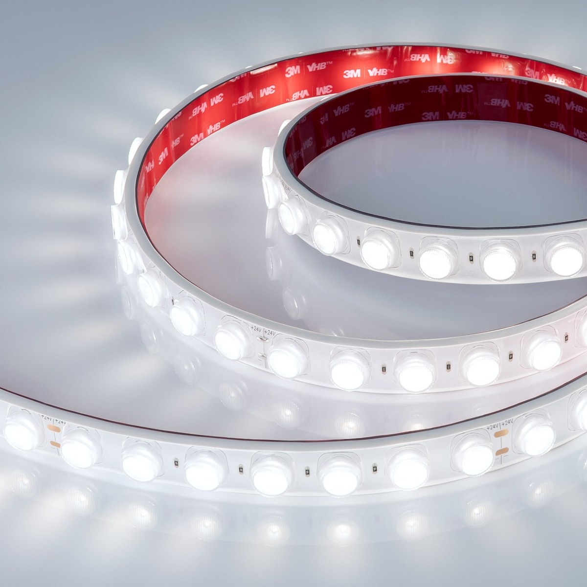 Светодиодная лента герметичная FLT-PS-A42-23mm 24V White6000 (21 W/m, IP67, 30deg, 5m)