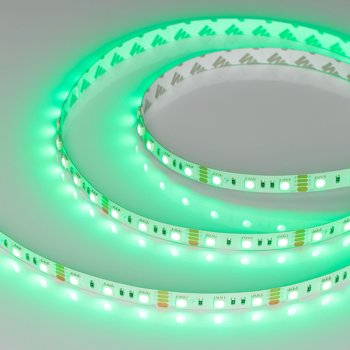 Светодиодная лента RT-B60-10mm 12V RGB (14.4 W/m, IP20, 5060, 5m)