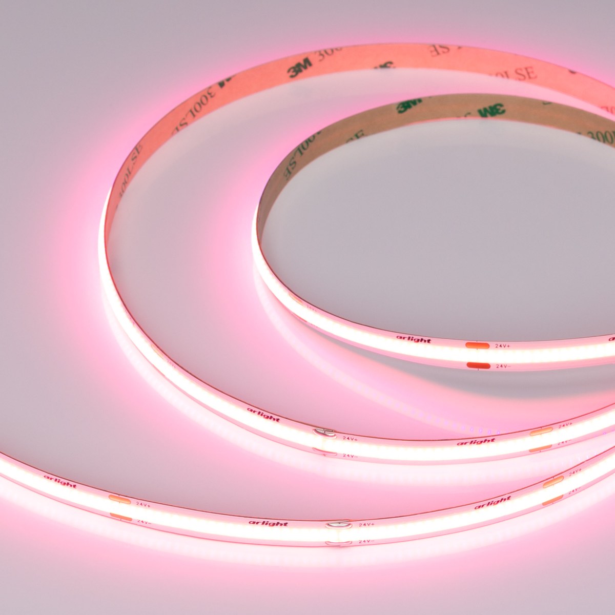 Светодиодная лента COB-X480-8mm 24V Pink (8 W/m, IP20, 5m)
