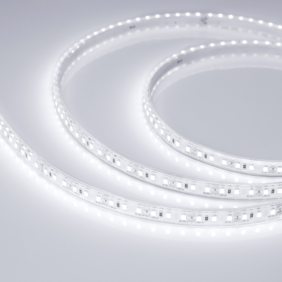 Светодиодная лента герметичная RTW-PU-A120-10.5mm 12V White6000 (16.8 W/m, IP68, Wire 2m, 5m)