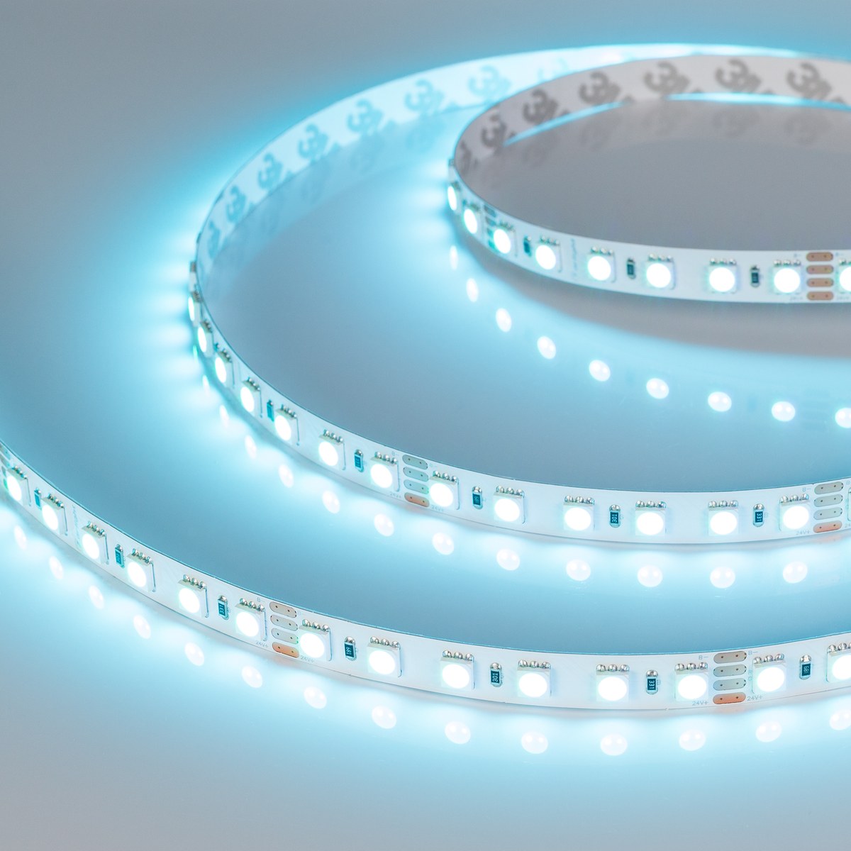 Светодиодная лента RT-B84-10mm 24V RGB (21 W/m, IP20, 5060, 5m)