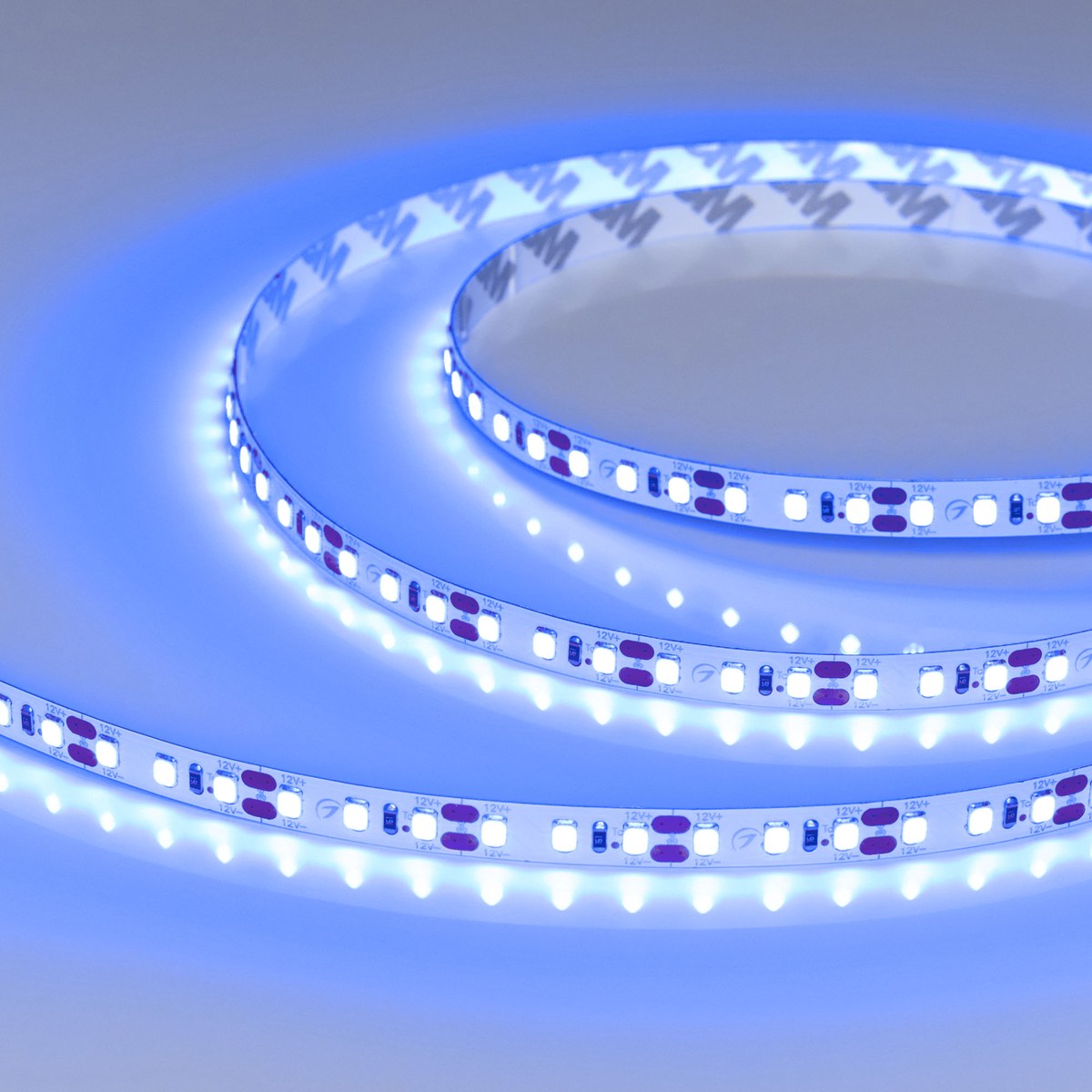 Светодиодная лента RT-A120-8mm 12V Blue (9.6 W/m, IP20, 2835, 5m)