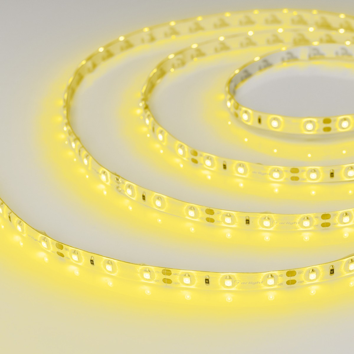 Светодиодная лента герметичная RTW-SE-A60-8mm 12V Yellow (4.8 W/m, IP65, 2835, 5m)