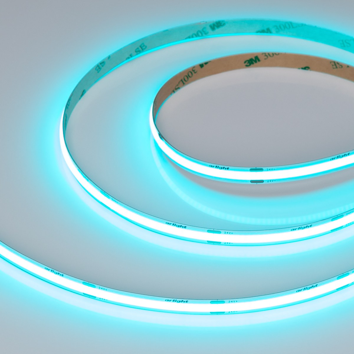 Светодиодная лента COB-X480-8mm 24V Aquamarine (8 W/m, IP20, 5m)