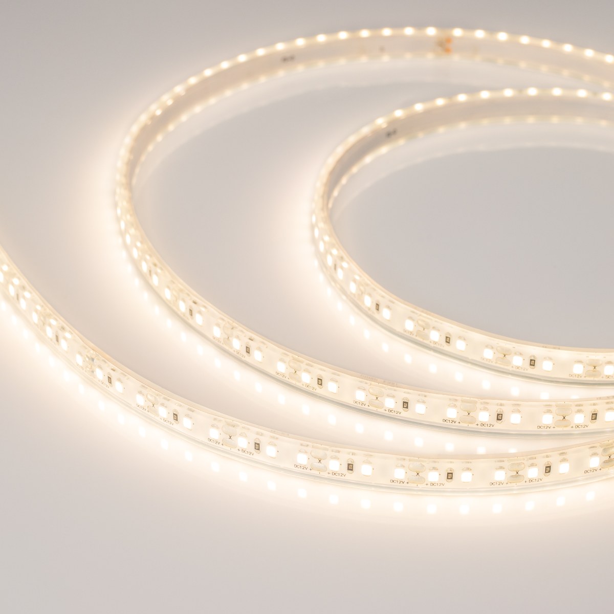 Светодиодная лента герметичная RTW-PU-A120-10.5mm 12V Warm3000 (16.8 W/m, IP68, Wire 2m, 5m)