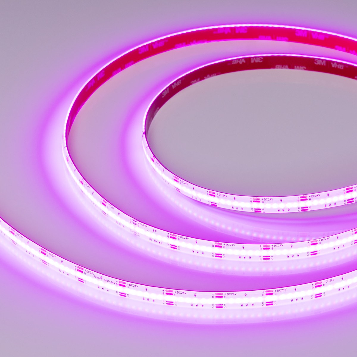 Светодиодная лента герметичная COB-SE-X840-10mm 24V RGB (16 W/m, IP65, CSP, 5m)