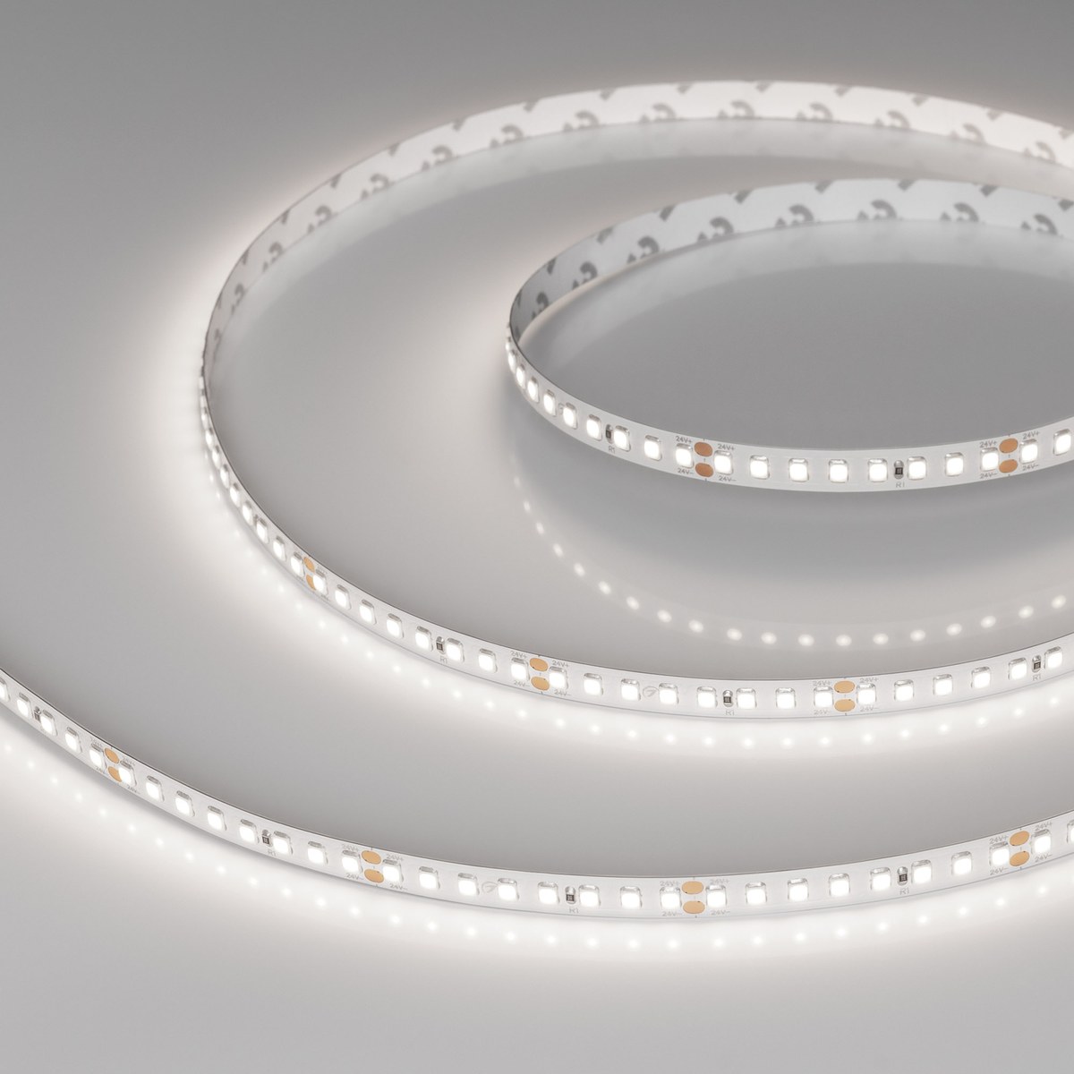 Светодиодная лента RT-A160-8mm 24V Day5000 (12 W/m, IP20, 2835, 5m)
