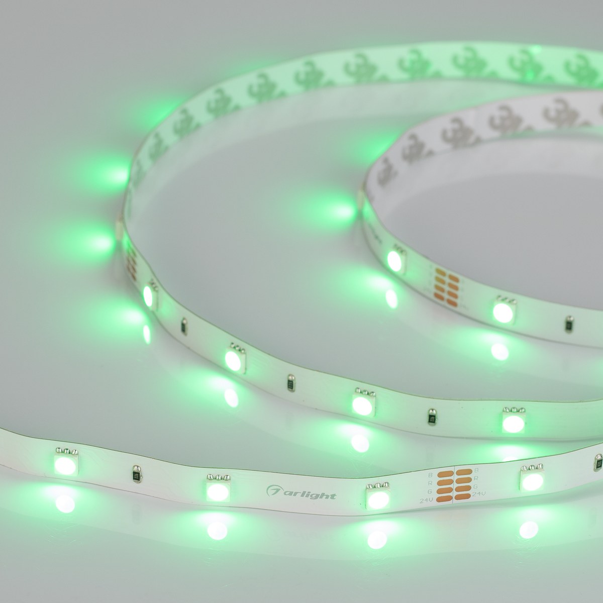 Светодиодная лента RT-B30-10mm 24V RGB (7.2 W/m, IP20, 5060, 5m)