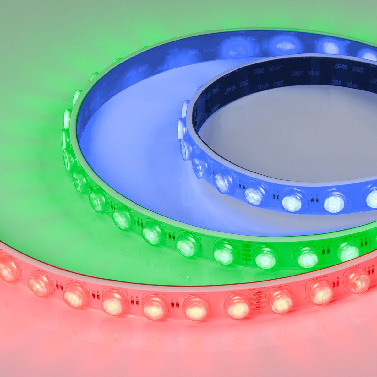 Светодиодная лента герметичная FLT-PS-S42-23mm 24V RGB (21 W/m, IP67, 30deg, 5m)