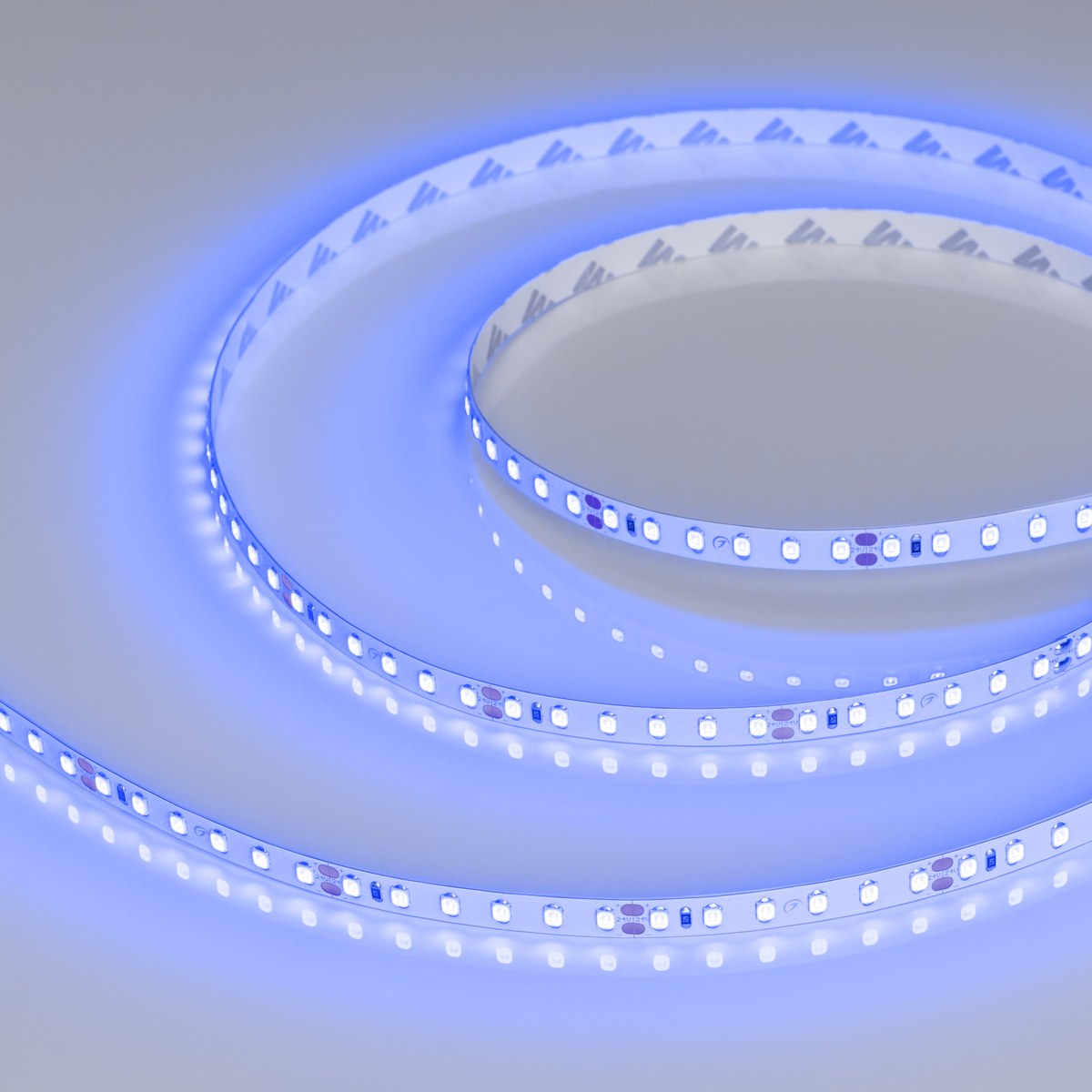 Светодиодная лента RT-A120-8mm 24V Blue (9.6 W/m, IP20, 2835, 5m)