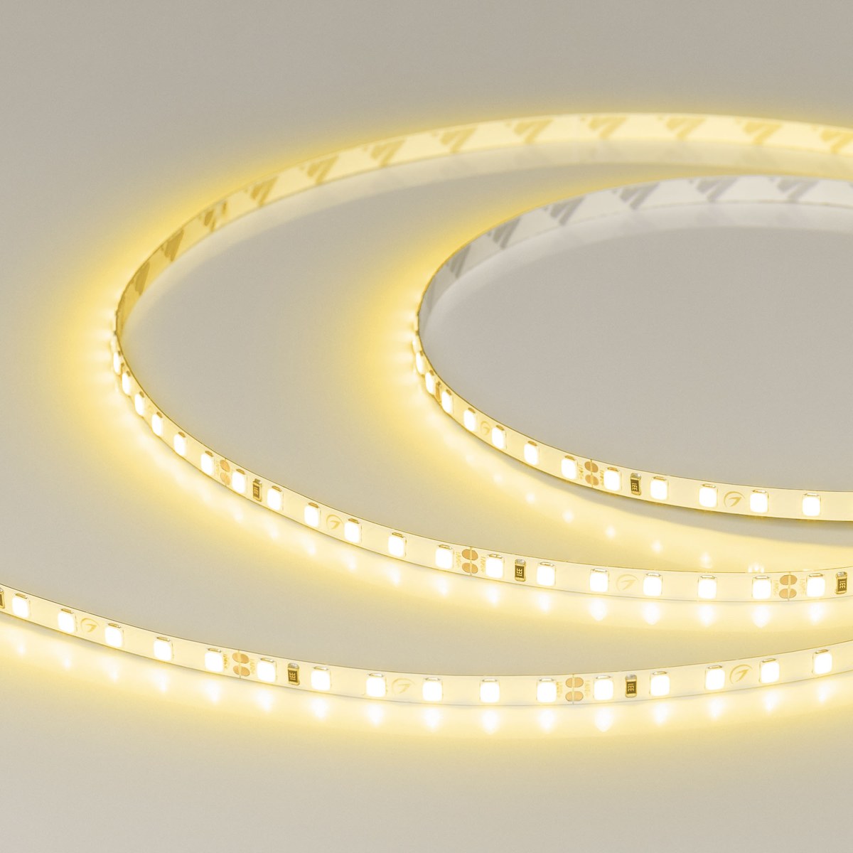 Светодиодная лента RT-A120-5mm 24V Yellow (9.6 W/m, IP20, 2835, 5m)