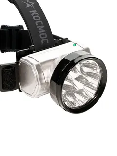 Фонарь аккумуляторный налобный Accu H10 LED 10LED аккум. NI-MH 300мА.ч встроен. ЗУ 1.2В КОСМОС