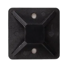Площадка самоклеющаяся под хомуты 30х30 черная PA6.6 (100 шт/уп) Jazzway