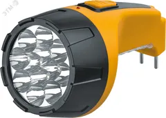 Фонарь светодиодный NPT-CP05-ACCU 12+10LED аккумуляторный с вилкой для зарядки пластик