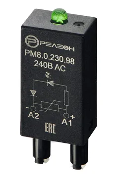 Модуль индикации и защиты, LED + Варистор, 240В AC/DC
