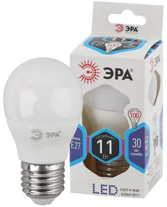 Лампа светодиодная LED 11 Вт 880Лм 4000К шар нейтральный E27 170-265В LED P45-11W-840-E27 Standart