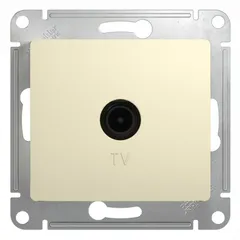 GLOSSA Розетка телевизионная TV в рамку 1дБ бежевая