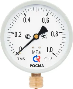 Манометр М2 радиальный ТМ-510Р.00 0...0.6 МРа 1/2' кл.1.5., цвет-серый