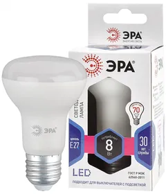 Лампа светодиодная LED 8 Вт 640Лм 6000К рефлектор холодный E27 170-265В LED R63-8W-860-E27 Standart