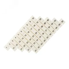 Маркеры для UT/ST/Push-in 2,5 с нумерацией 1-50 (100 шт.) EKF