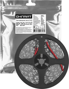 Лента светодиодная 9.6Вт/м 24В 3000К IP20 120 LED/м OLS-2835 5м