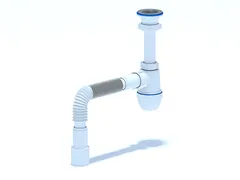 Сифон для умывальника АНИ 1 1/2'X40 с гибкой трубой 40х40/50