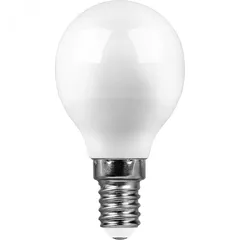 Лампа светодиодная LED 13вт Е14 белый матовый шар