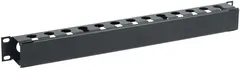 Кабельный органайзер с крышкой 19'' 1U черный