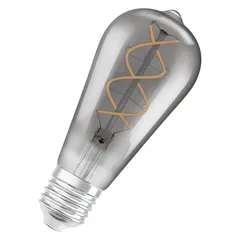 Vintage 1906 LED CL Edison FIL-спираль SMOKE 15 non-dim 5W/818 E27 140x64мм - капля OSRAM