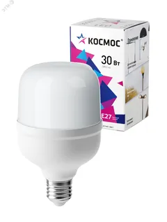 Лампа светодиодная LED 30Вт 220В Е27 D80х135 4500К белый 2850 лм