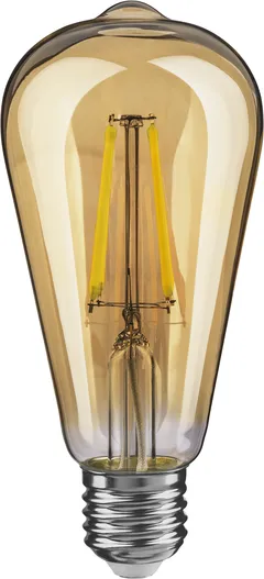 Лампа светодиодная LED 4вт E27 теплый ST64 ретро FILAMENT