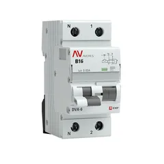 Выключатель автоматический дифференциального тока DVA-6 1P+N 16А (B) 30мА (AC) 6кА AVERES