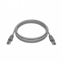 Патч-корд 2хRJ45/8P8C, T568B UTP 5e кат. литой 1 метр, LSZH, серый