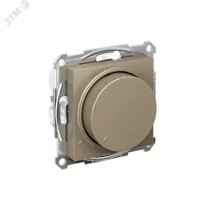 ATLASDESIGN СВЕТОРЕГУЛЯТОР (диммер) повор-нажим, LED, RC, 400Вт, мех., ШАМПАНЬ