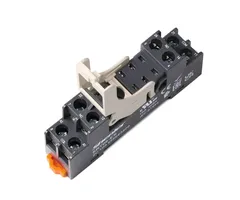 Цоколь SRT08-ES+SR20L с фиксатором, черный на DIN-рейку для RFT2CO