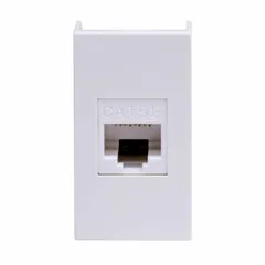 BRAVA Розетка компьютерная RJ45 (разъем PcNet) 1 модуль категория 5е белая