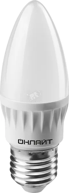 Лампа светодиодная LED 6вт E27 белый матовая свеча