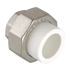 Муфта разъемная 20x1' ВР полипропиленовая PPR американка, белая