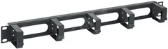 Кабельный органайзер 19'' 1U 5 колец черный