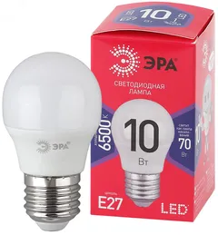 Лампа светодиодная LED 10 Вт 800Лм 6500К шар холодный E27 220-240В LED P45-10W-865-E27 Red Line