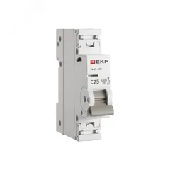 Выключатель автоматический однополюсный 1P 25А (C) 6kA ВА 47-63N M636125C PROXIMA EKF