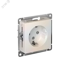 Розетка ATLASDESIGN с заземлением 16А механизм жемчуг