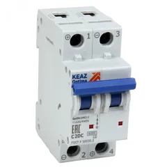Выключатель автоматический двухполюсный 2А C 6кА DCBM63-2C2-DC-УХЛ3