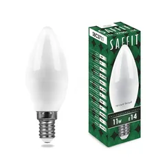 Лампа светодиодная LED 11вт Е14 теплый матовая свеча